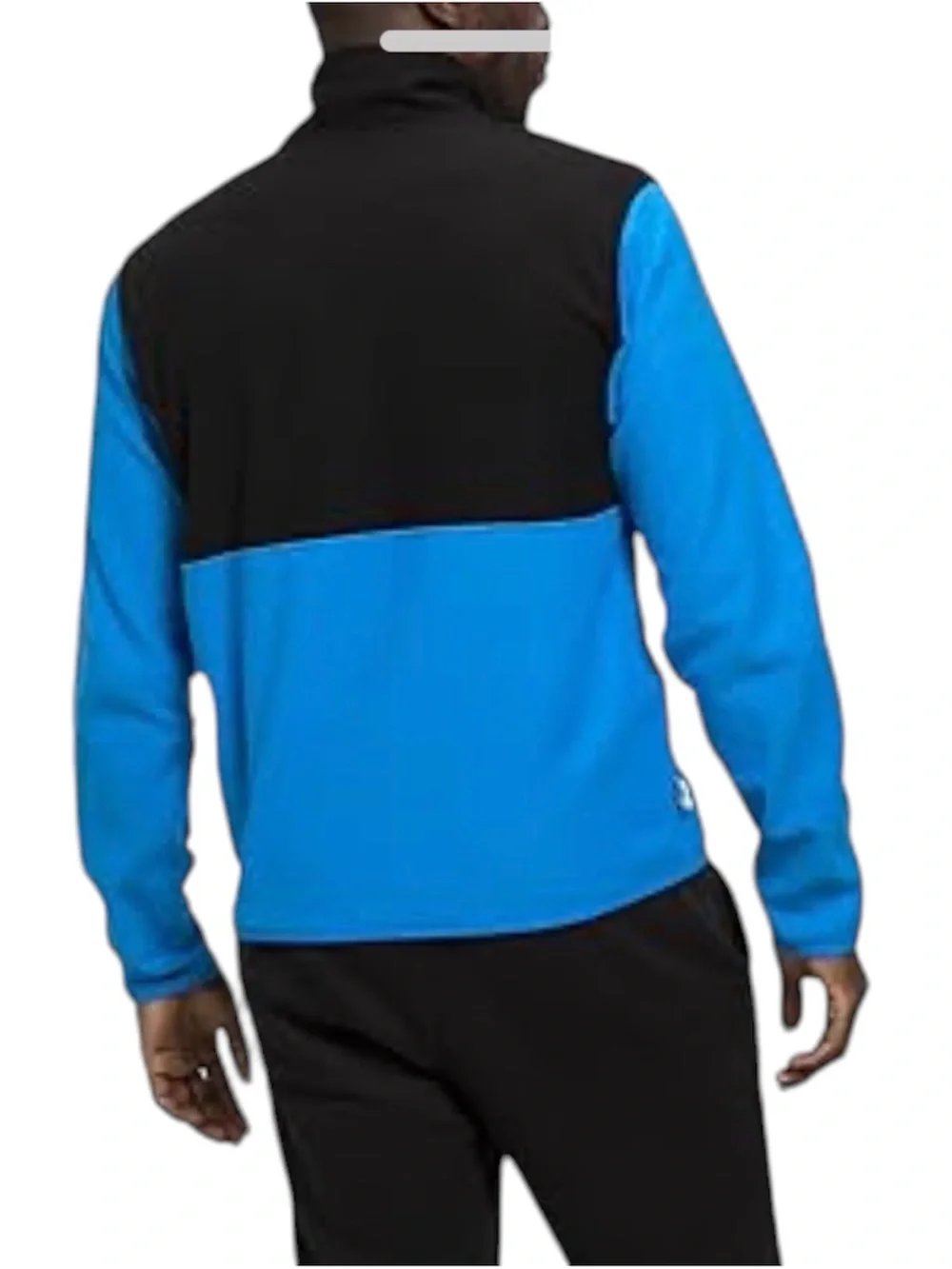 The North Face Black and Blue Quarter-Zip Fleece Pullover